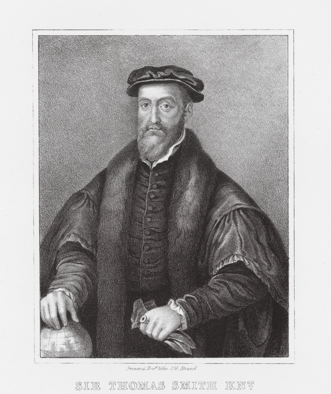 Sir Thomas Smith KNT (gravure) door English School