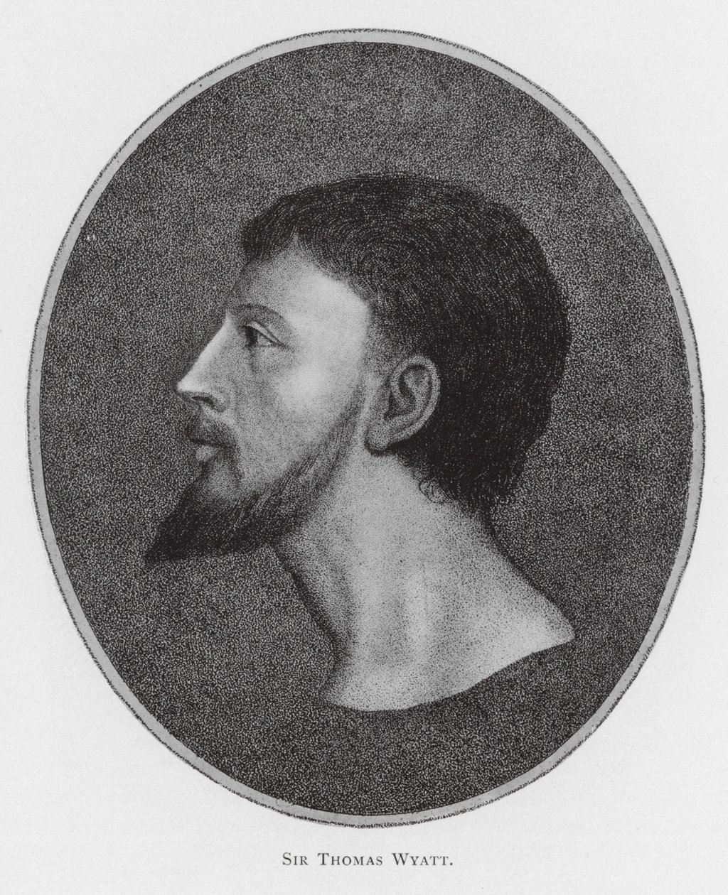 Sir Thomas Wyatt (litho) door English School