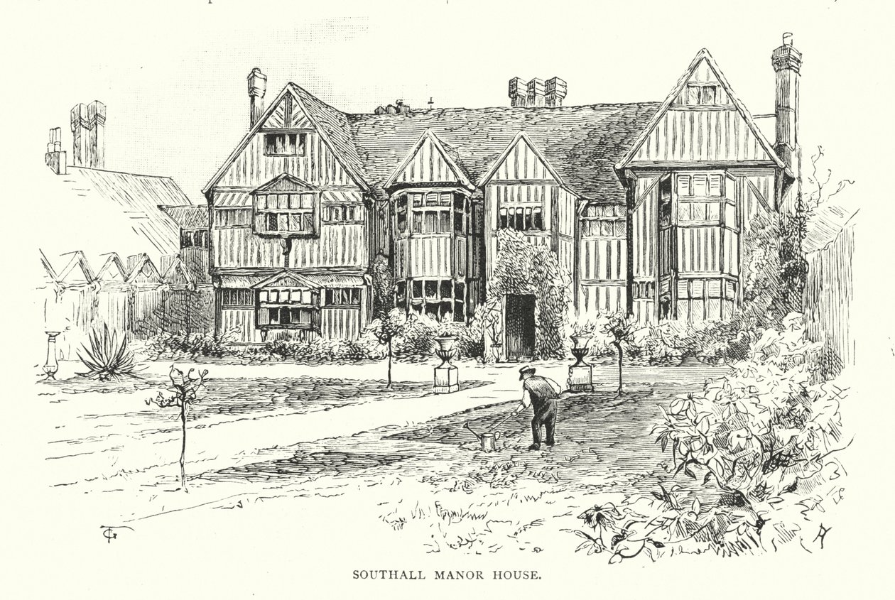 Southall Manor House (gravure) door English School