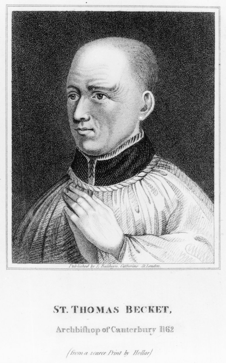 St. Thomas Becket, naar een prent van Hollar door English School