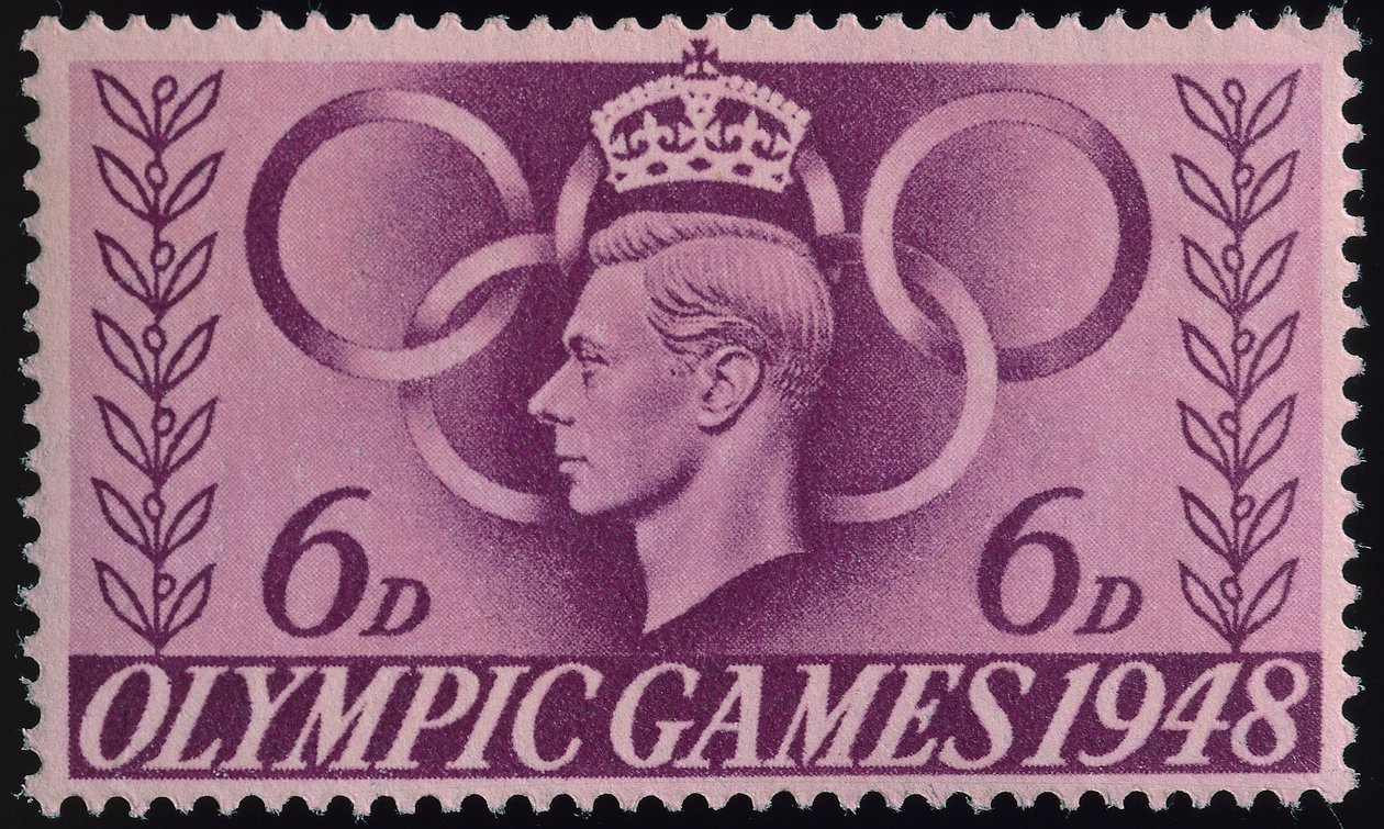 Postzegel ter herdenking van de Olympische Spelen van 1948 in Londen door English School