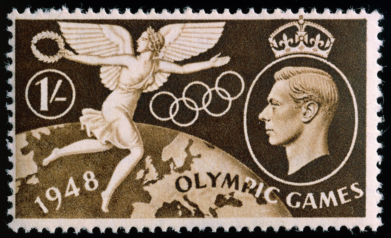 Postzegel ter herdenking van de Olympische Spelen van 1948 in Londen door English School