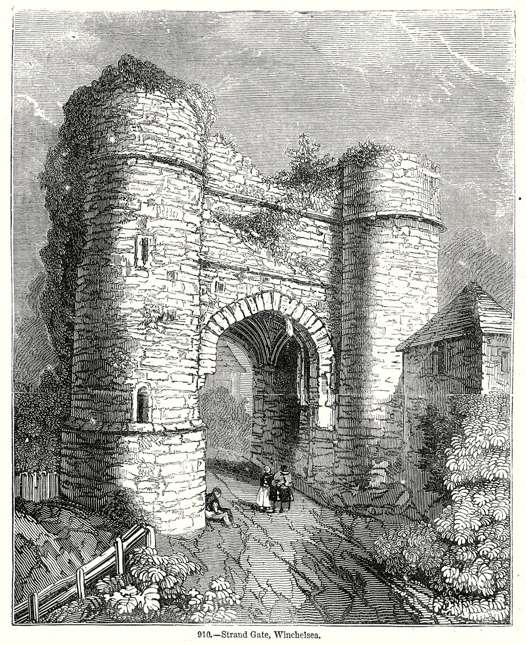 Strand Gate, Winchelsea (gravure) door English School