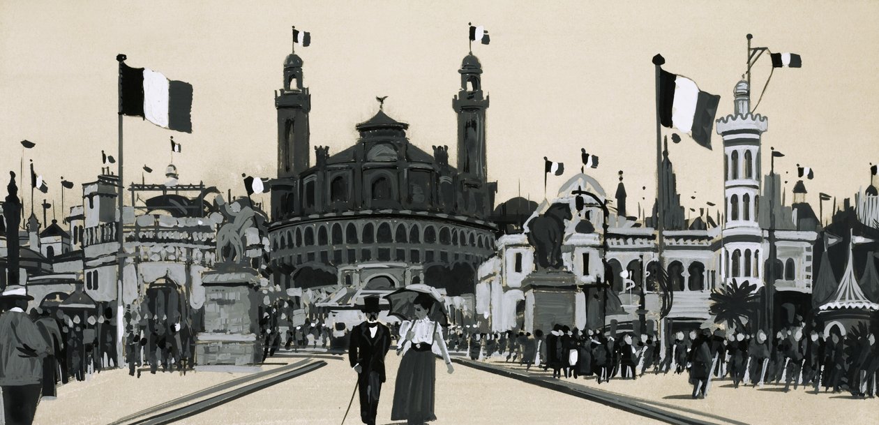 De Algerijnse afdeling van de Internationale Tentoonstelling in Parijs in 1900 door English School