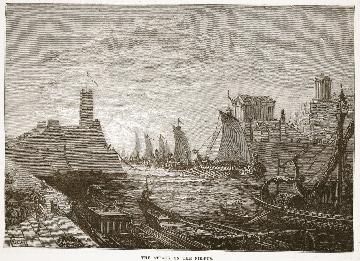De aanval op de Piraeus door English School