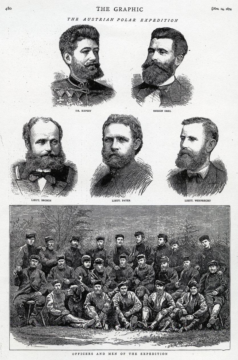 De Oostenrijkse Pool Expeditie, gepubliceerd in The Graphic, 14 november 1874 door English School