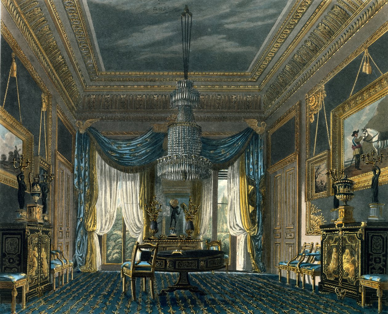 De blauwe fluwelen kamer, Carlton House door English School