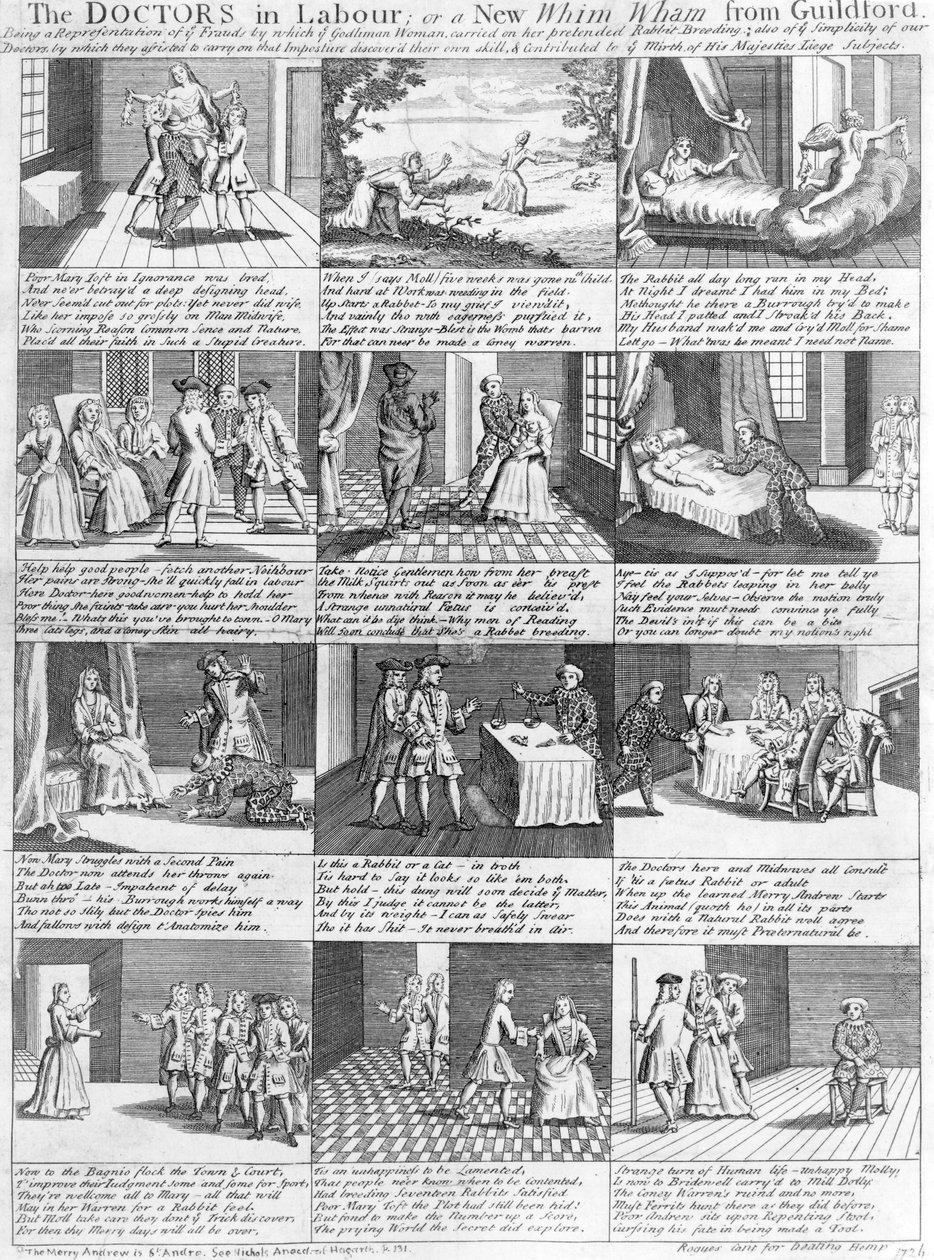 De Dokters in Arbeid, of een Nieuwe Gril uit Guildford, 1726 door English School