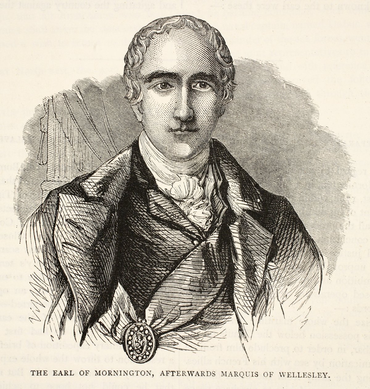 De Graaf van Mornington, later Markies van Wellesley, illustratie uit Cassells Geïllustreerde Geschiedenis van India door James Grant, uitgegeven 1879 door English School