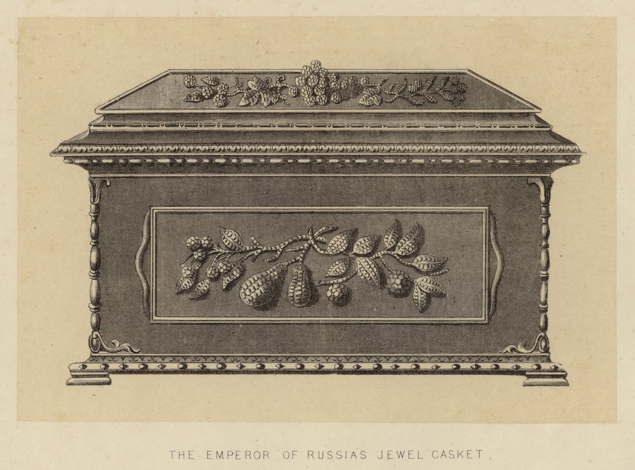 Het juwelenkistje van de keizer van Rusland (litho) door English School