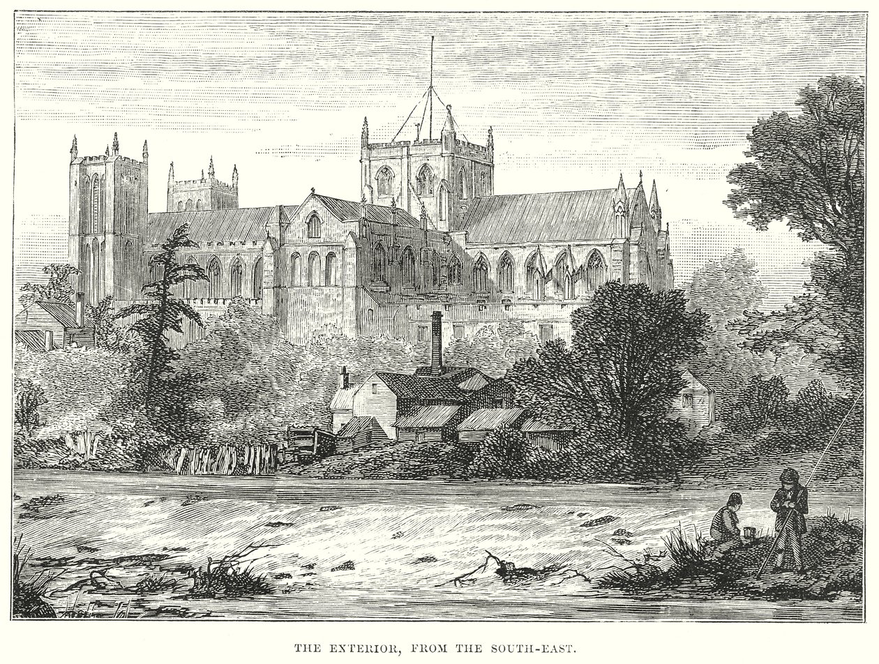 De buitenkant, vanuit het zuidoosten (gravure) door English School