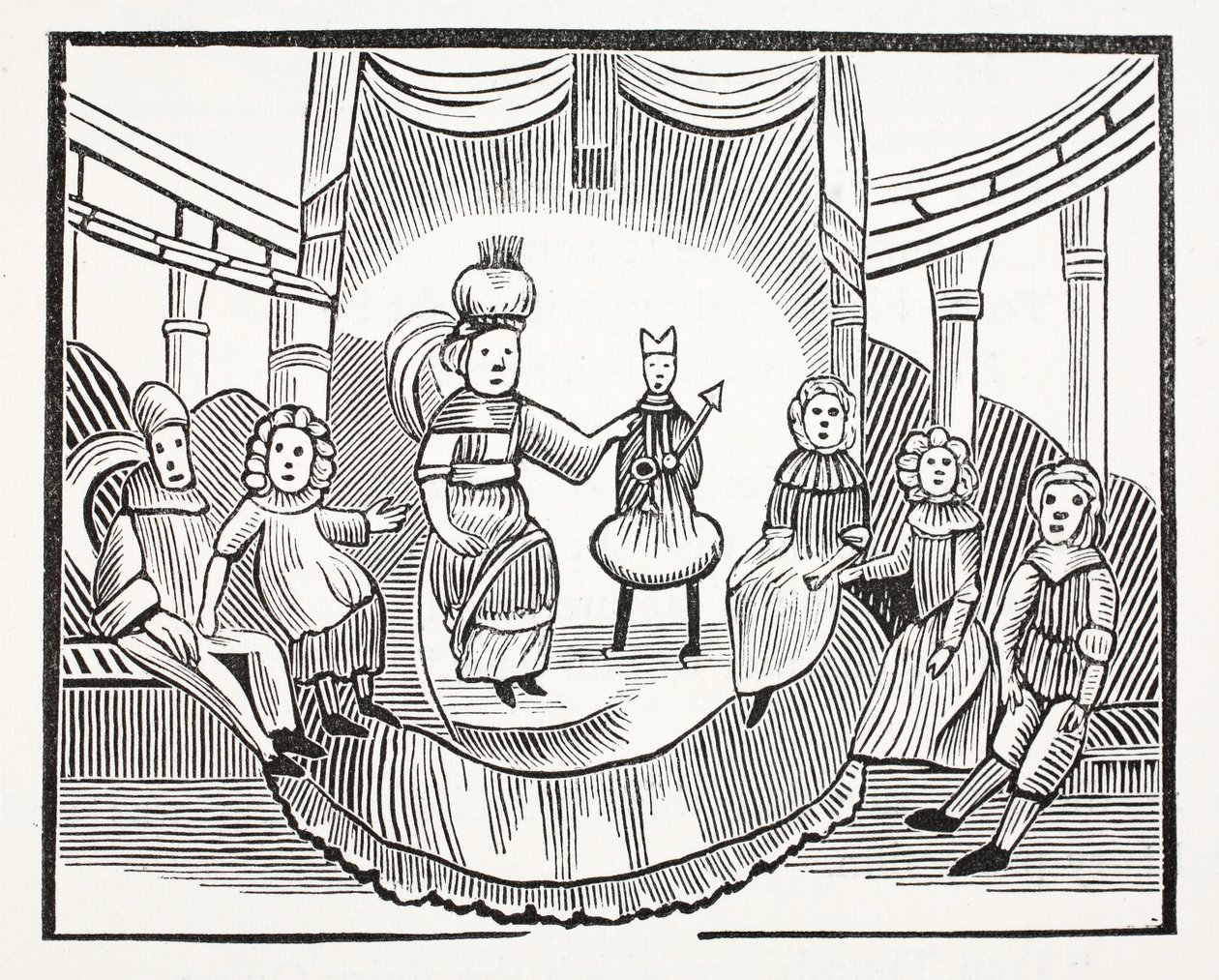 De Beroemde Geschiedenis van Klein Duimpje, illustratie uit Chap-books van de Achttiende Eeuw door John Ashton, uitgegeven 1882 door English School