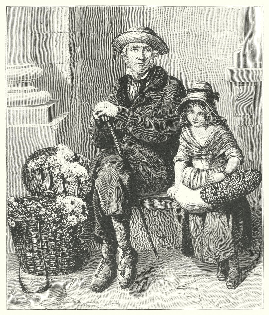 De bloemengidsen (litho) door English School