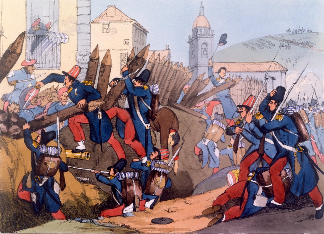 Het Franse Legioen bestormt een Carlistische verschansing, 1837 door English School