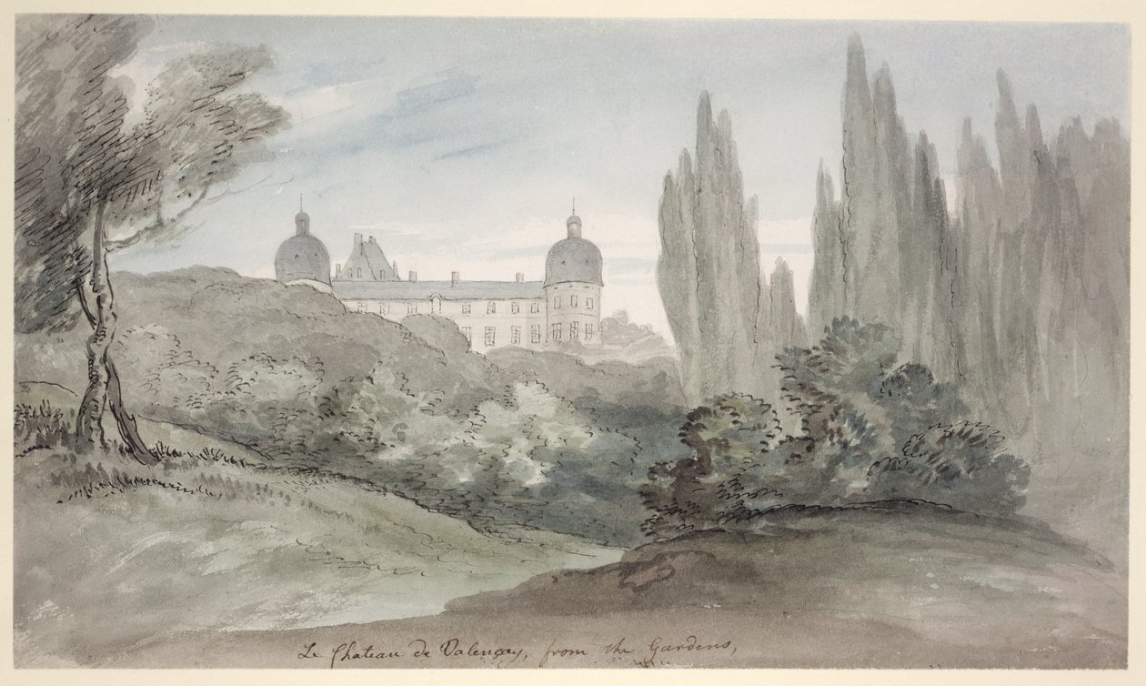 De Tuinen van het Kasteel van Valencay, ca. 1770 door English School