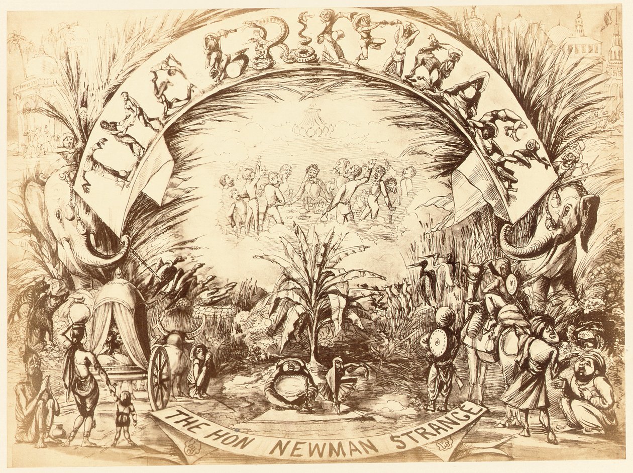 The Griffinage, de Hon. Newman Strange, pagina uit The Delhi Sketchbook, 1850-54 door English School
