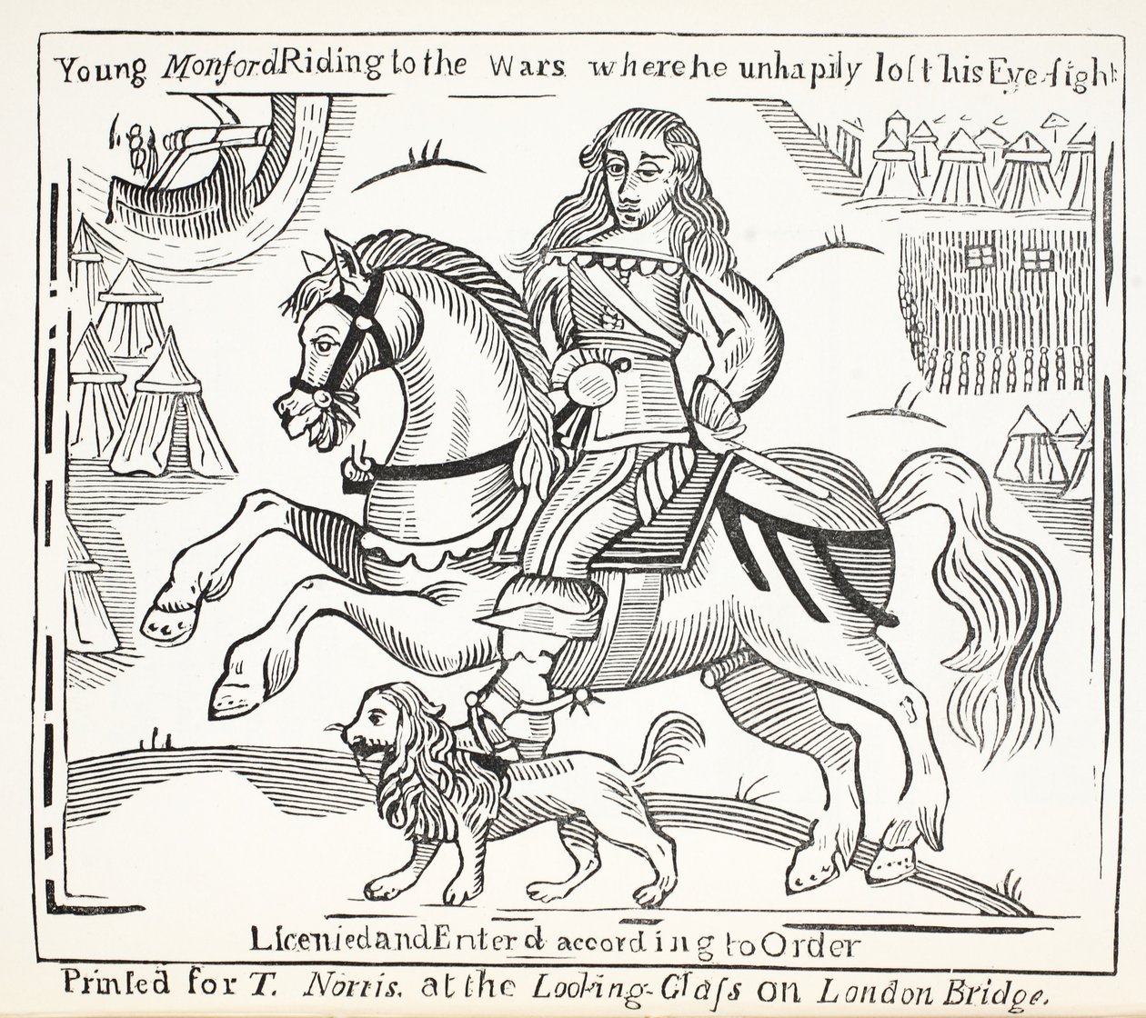 De geschiedenis van de blinde bedelaar van Bednal Green, illustratie uit Chap-books van de achttiende eeuw door John Ashton, uitgegeven 1882 door English School