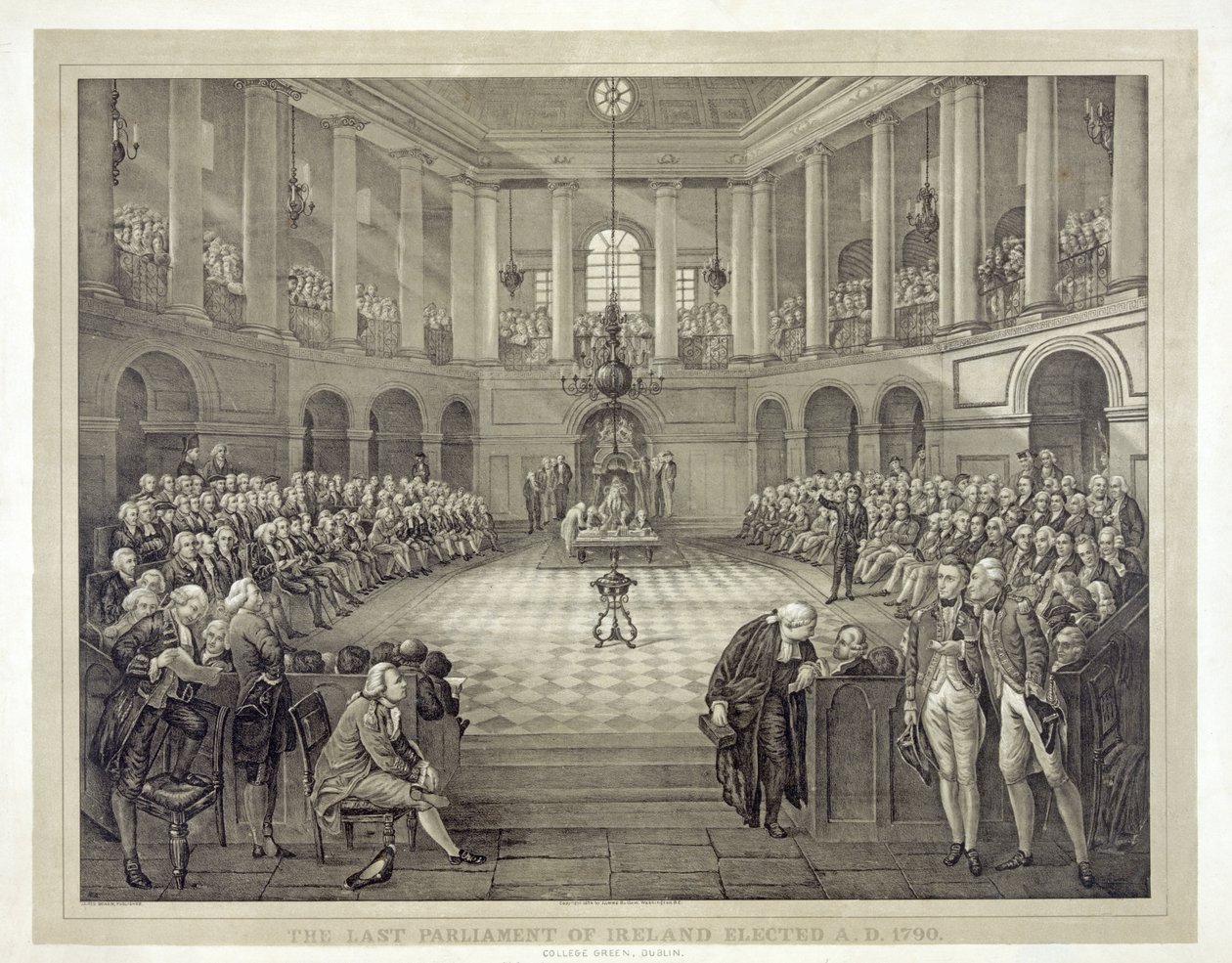 Het Laatste Parlement van Ierland gekozen in 1790 door English School