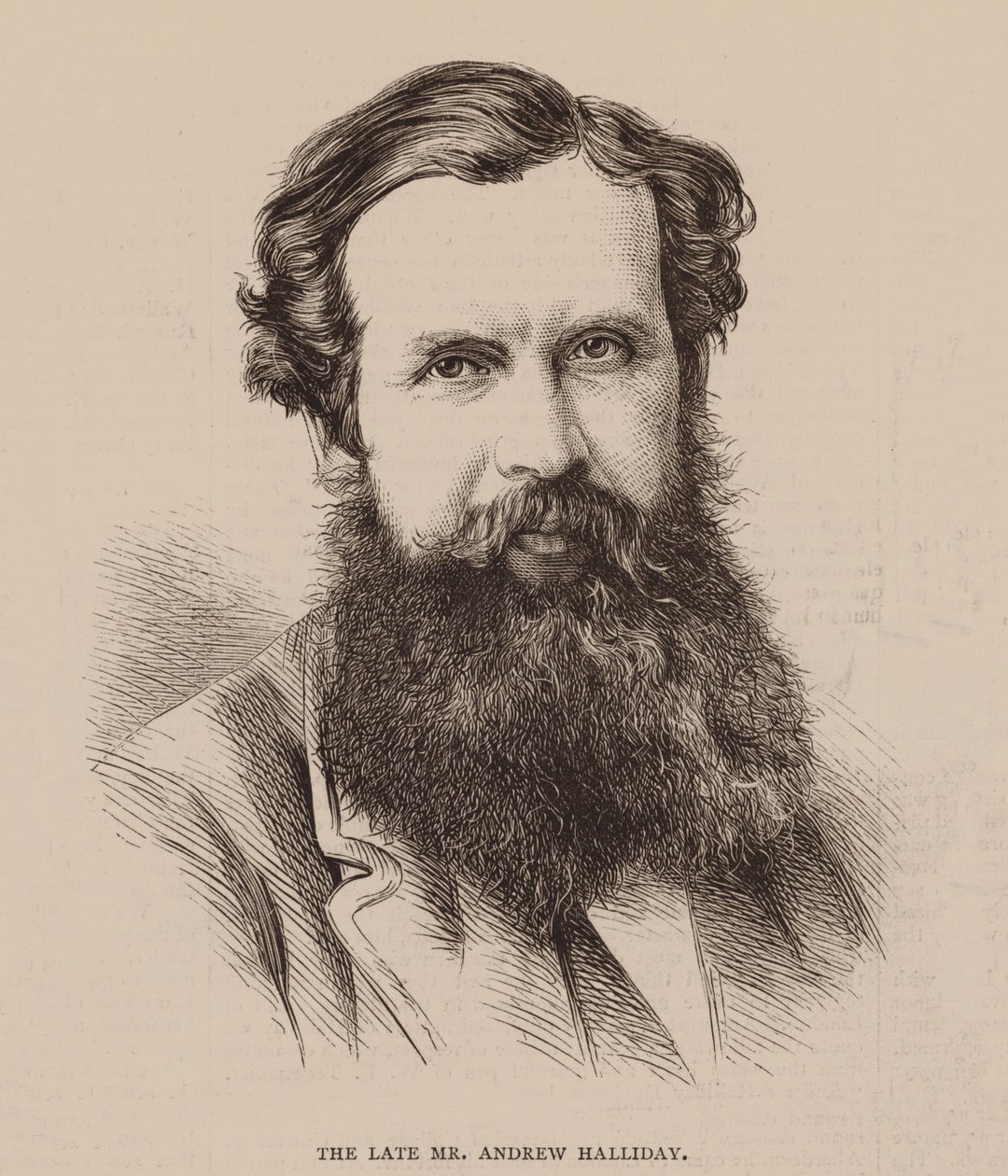 Wijlen Andrew Halliday (gravure) door English School