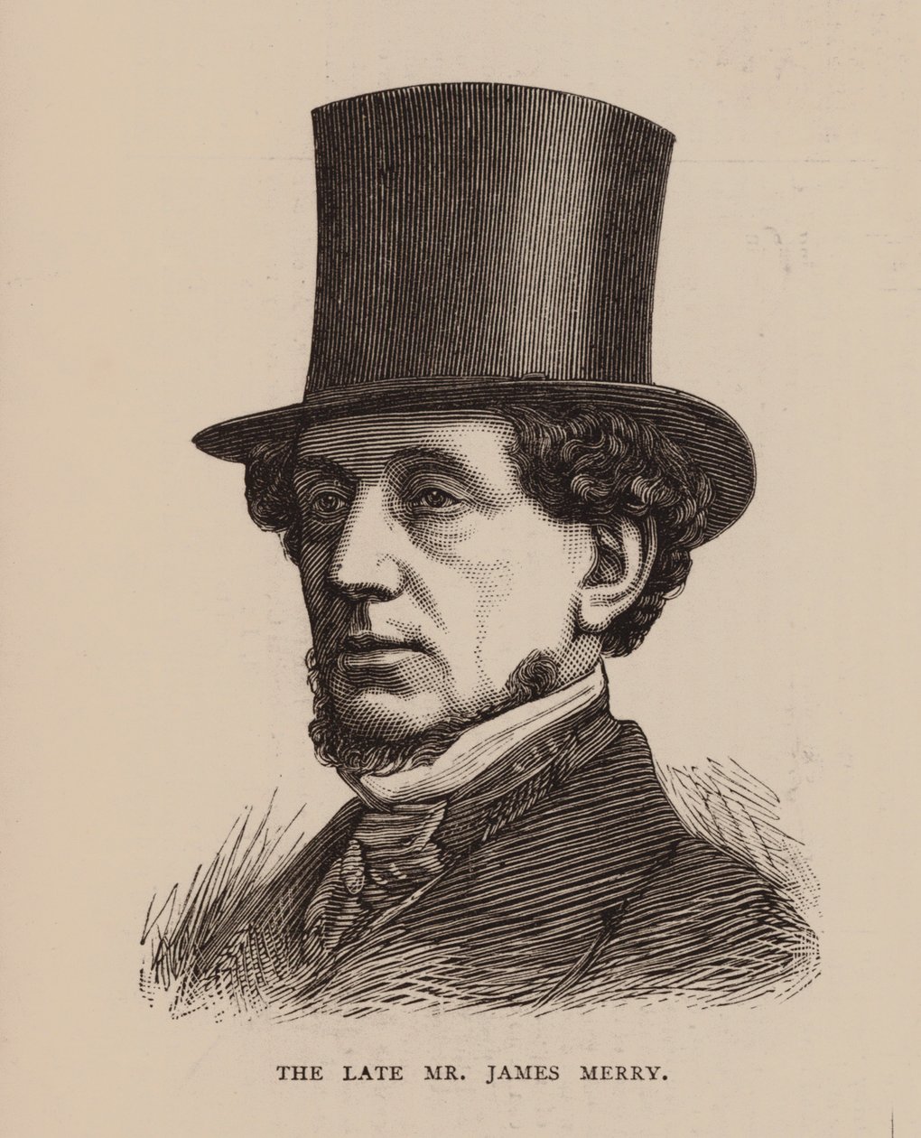 De overleden heer James Merry (gravure) door English School
