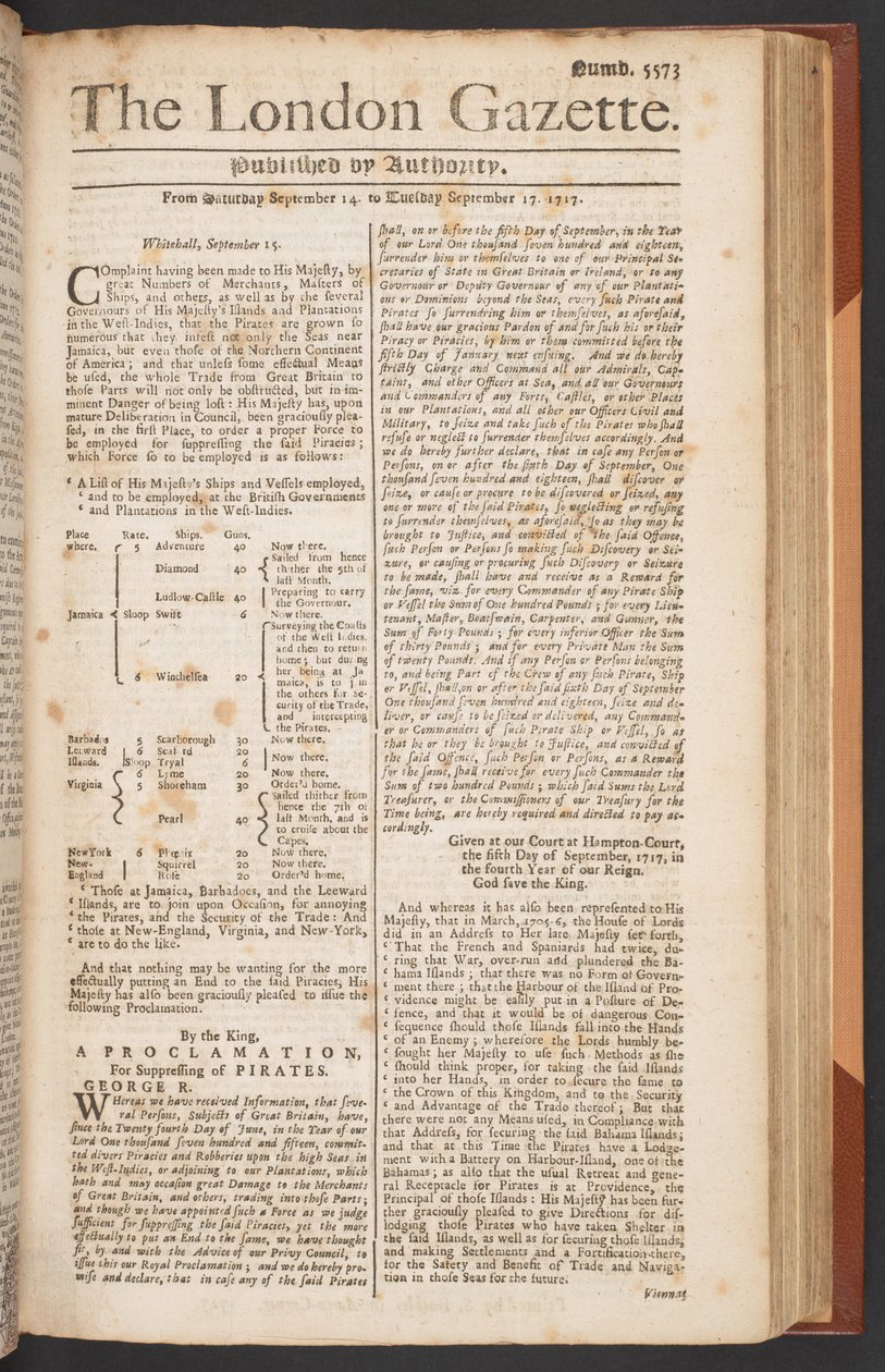 The London Gazette, uitgave 5573, pagina 1 door English School