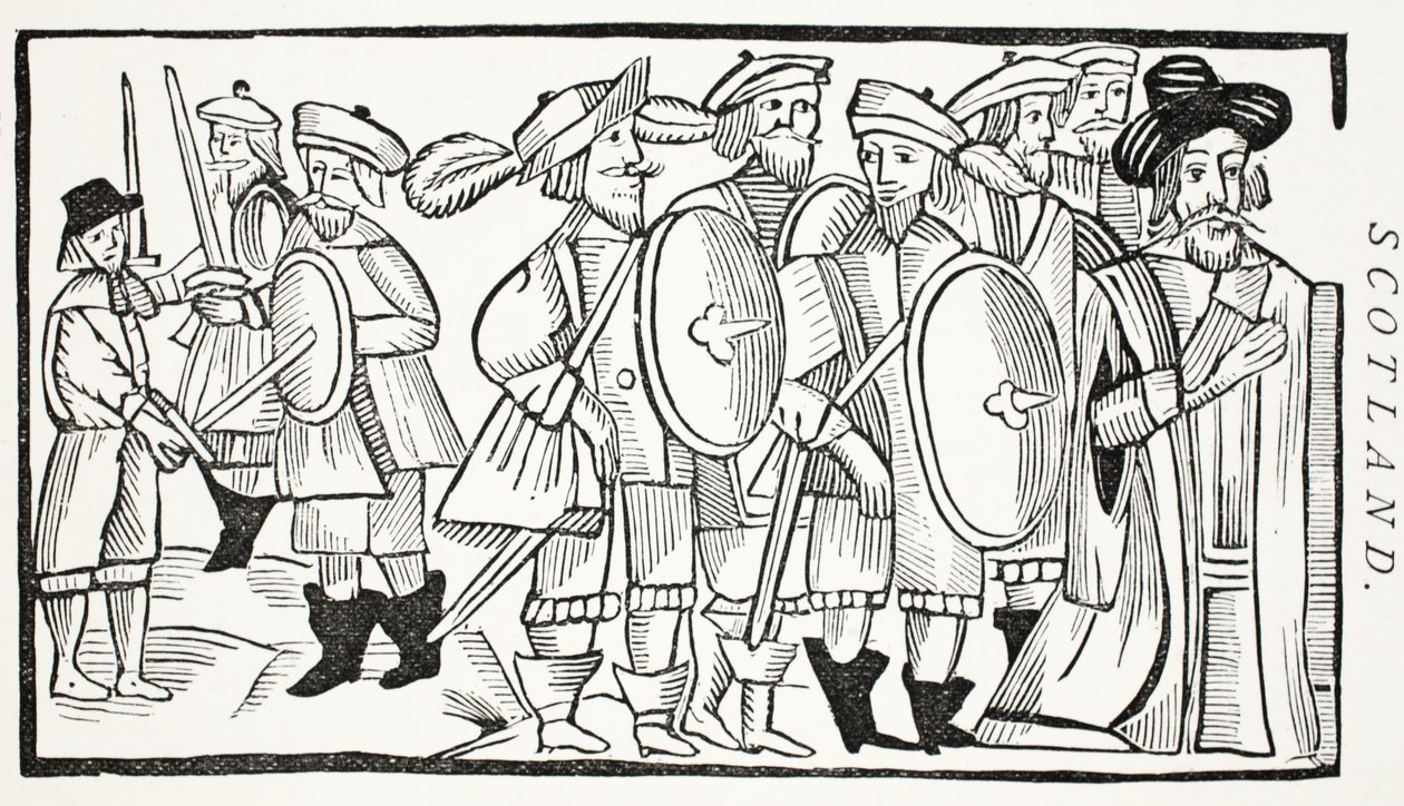De Ruzie van de Geliefden, illustratie uit Chap-books van de Achttiende Eeuw door John Ashton, uitgegeven 1882 door English School