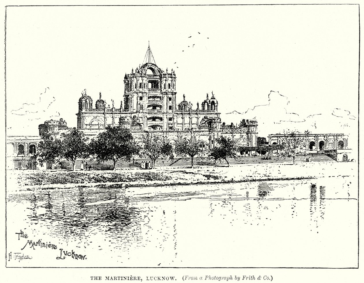 De Martiniere, Lucknow (gravure) door English School