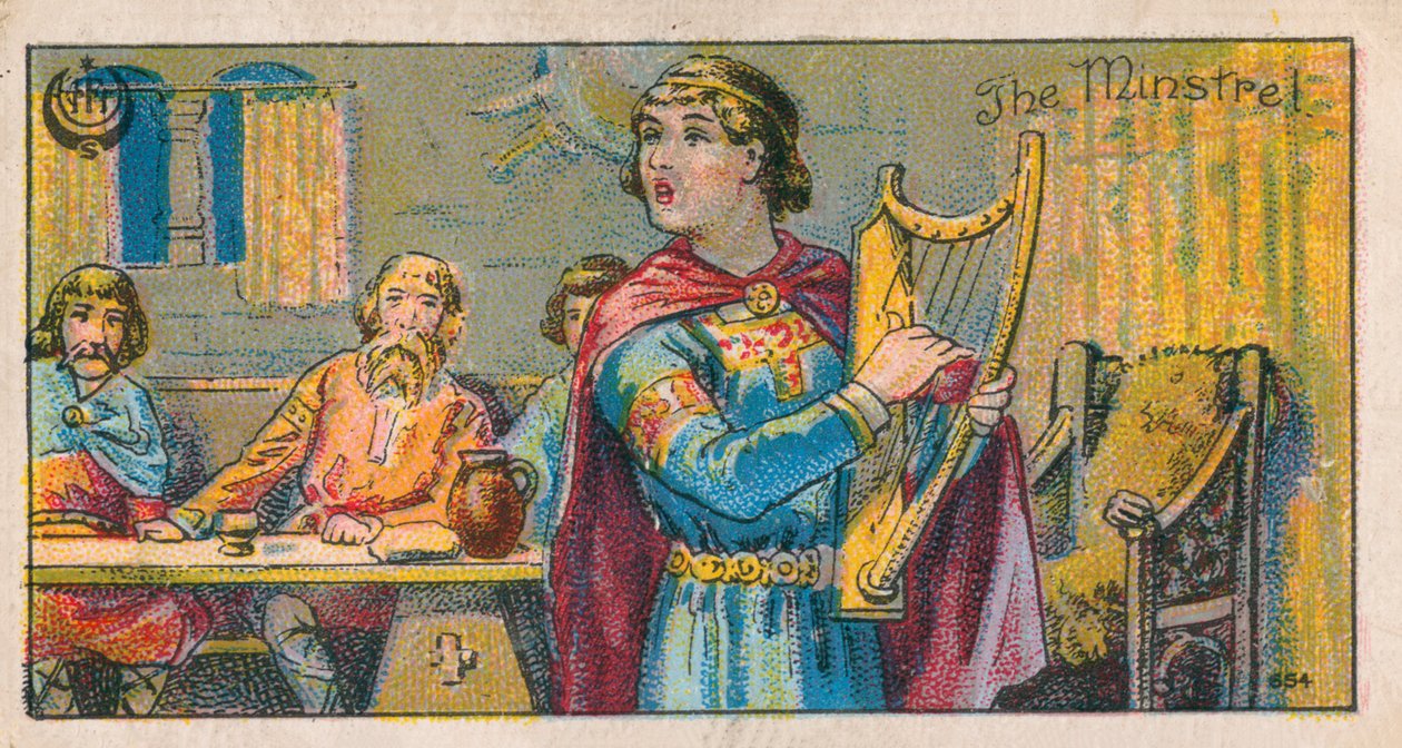 De minstreel (chromolitho) door English School