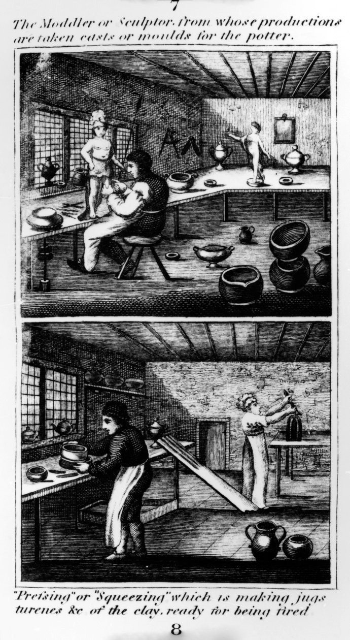 De modelleur of beeldhouwer, 1827 door English School
