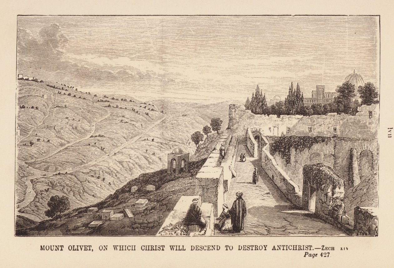 De Olijfberg (gravure) door English School