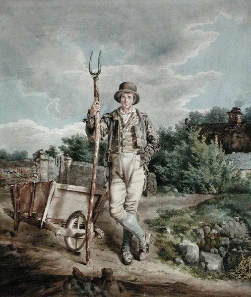 De Mestsproeier, ca. 1830 door English School