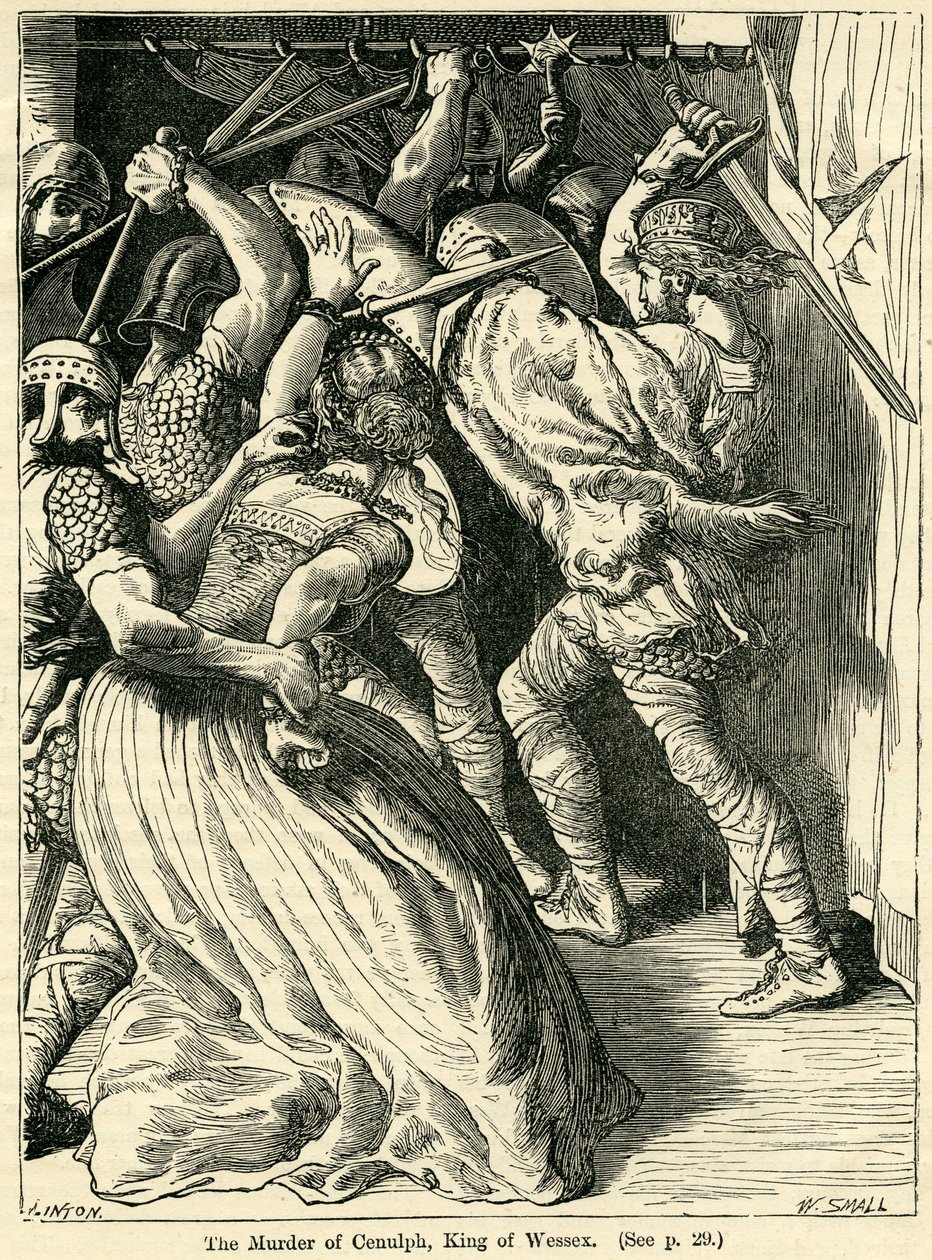 De moord op Cenulph, koning van Wessex, 821 door English School