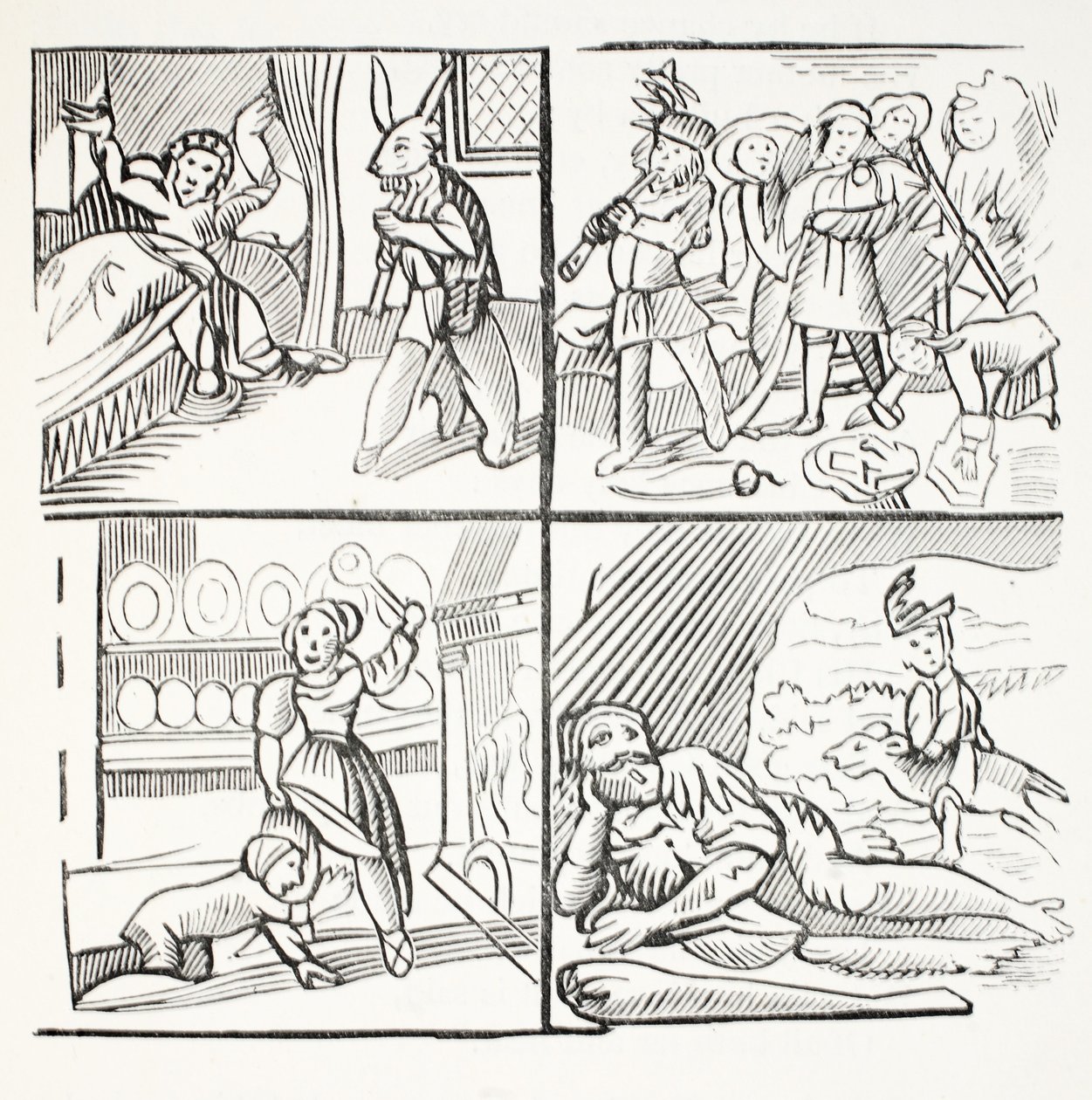 De aangename geschiedenis van Jack Horner, illustratie uit Chap-books van de achttiende eeuw door John Ashton, uitgegeven 1882 door English School