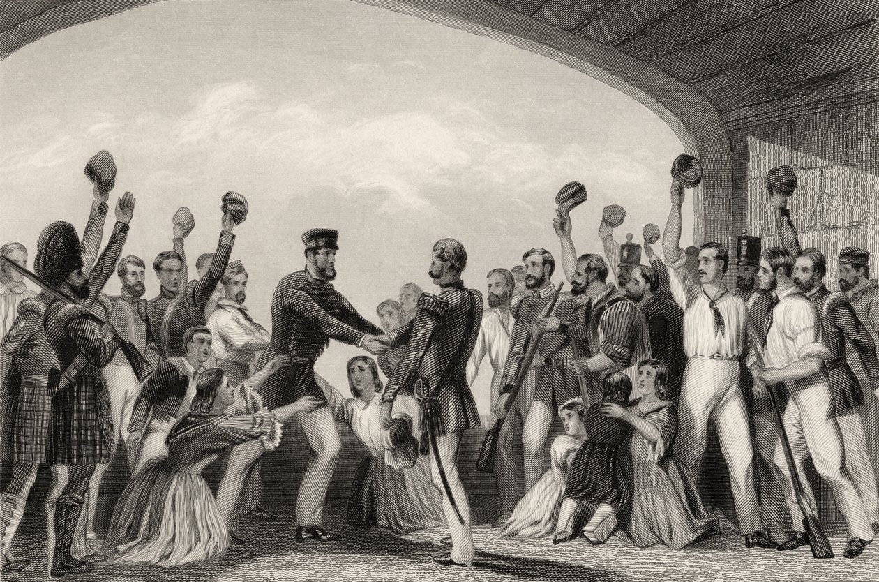 De Bevrijding van Lucknow door Generaal Havelock, 25 september 1857, uit 