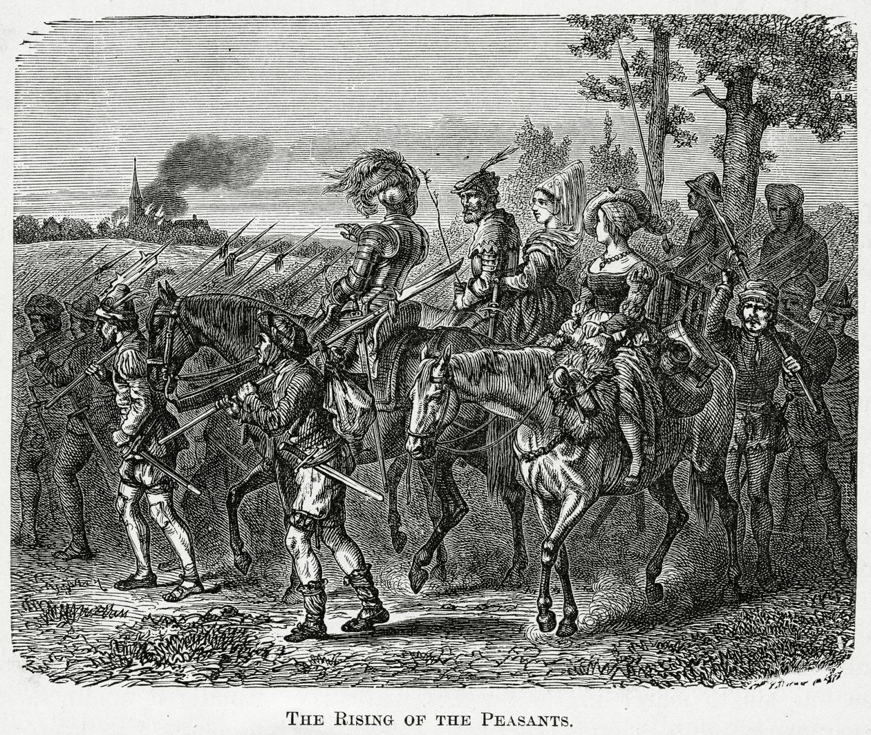 De opstand van de boeren in Engeland in 1381 door English School