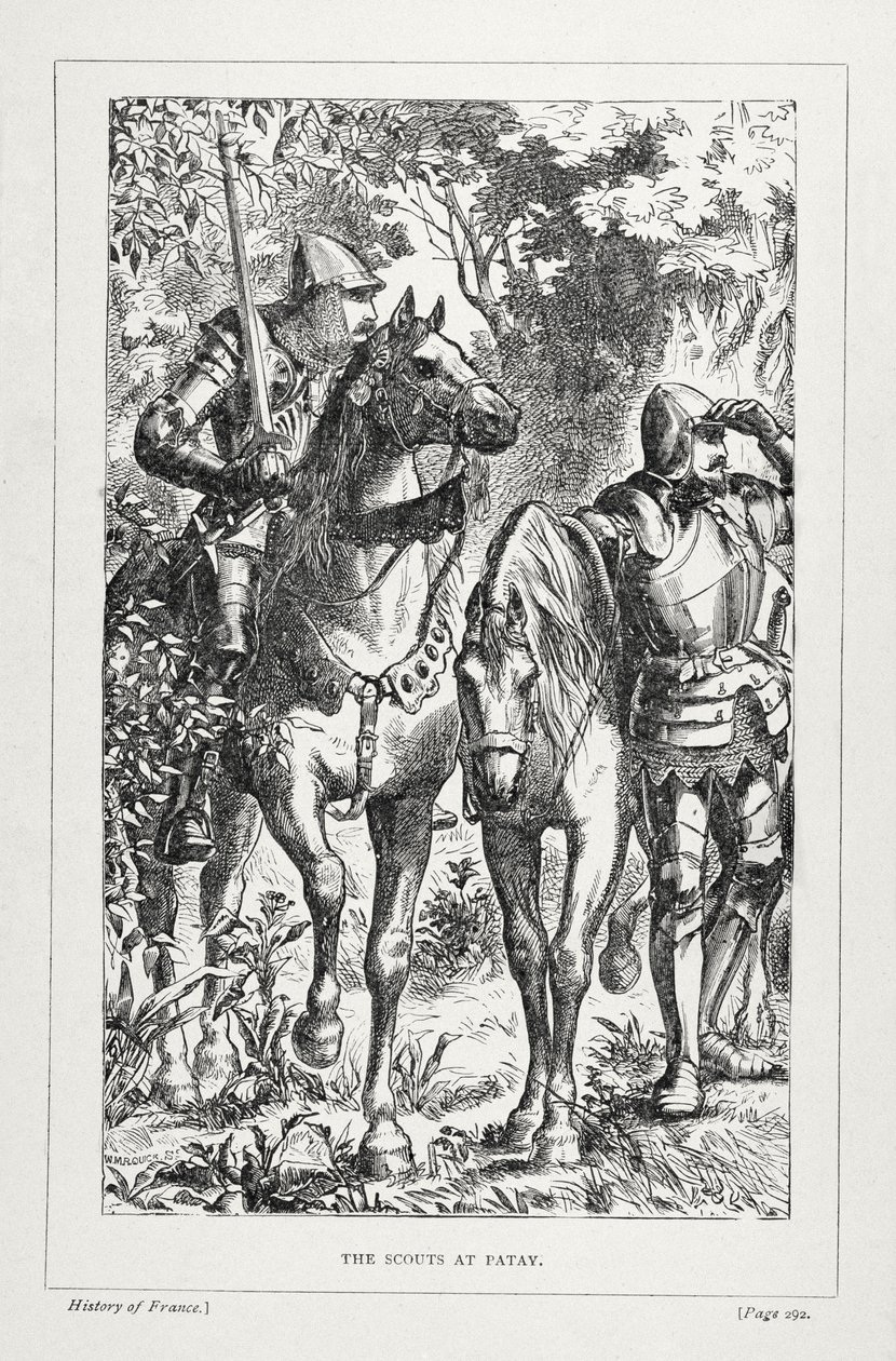 De Verkenners bij Patay, uit De Geschiedenis van Frankrijk, door Emile de Bonnechose, uitgegeven door Ward, Lock en Co, Londen door English School