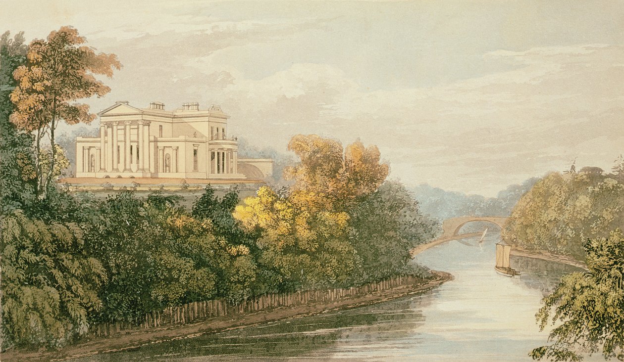Het huis van G.B. Greenough Esq., Regents Park, uit Ackermanns Repository of Arts, gepubliceerd c.1826 door English School