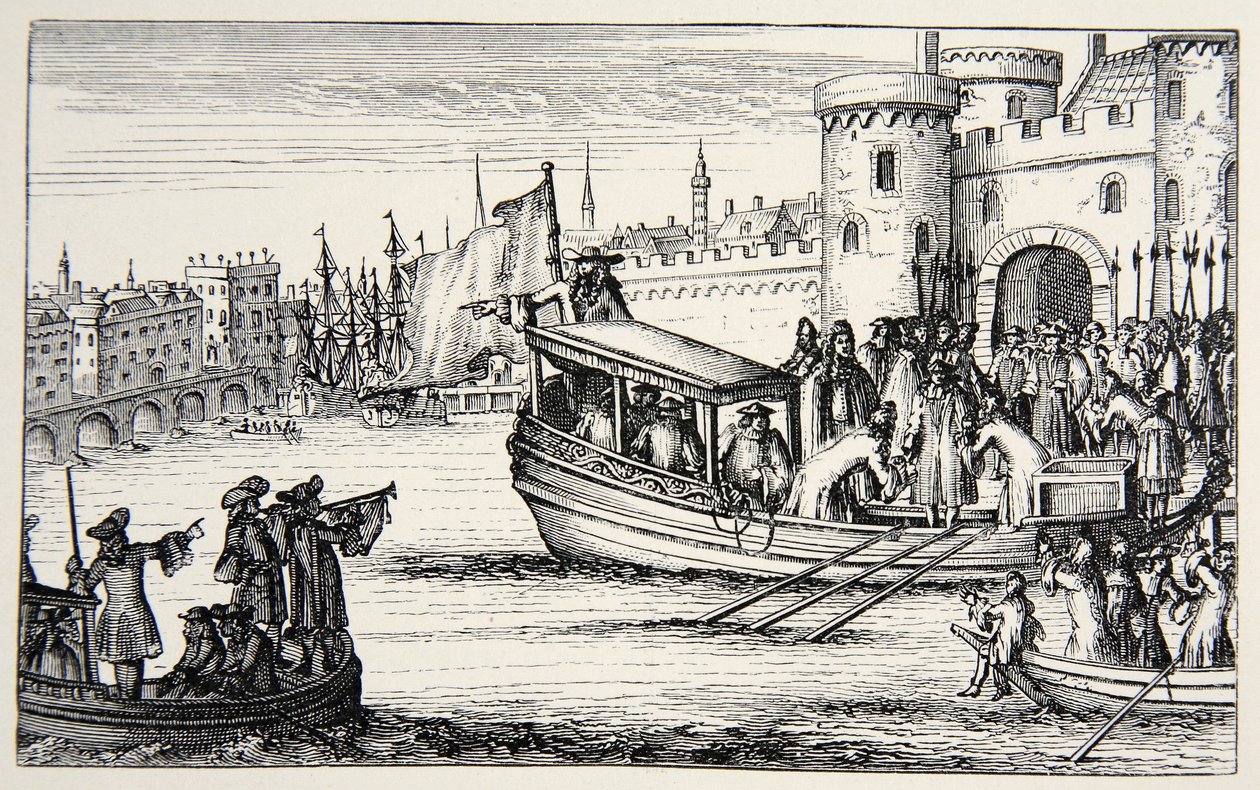 De zeven bisschoppen terugkerend van de Tower, 1688 door English School