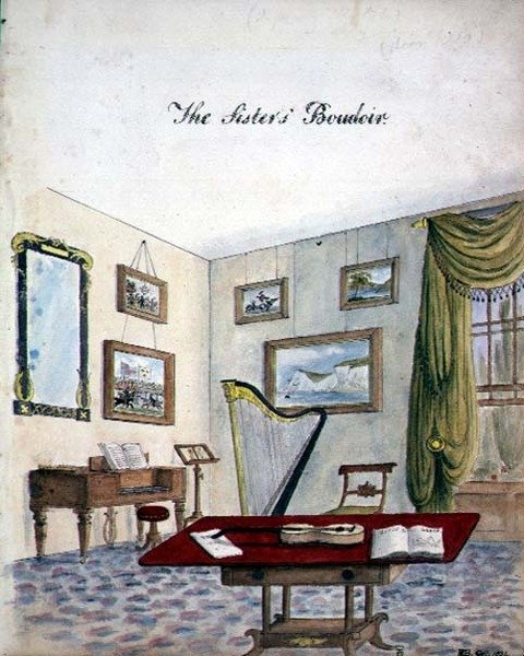 De boudoir van de zuster door English School