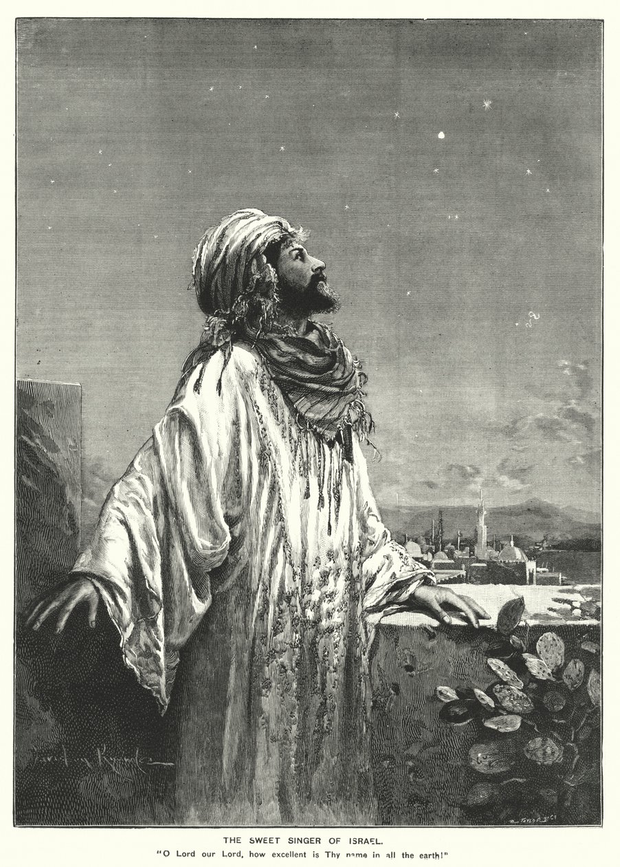 De zoete zangeres van Israël (gravure) door English School