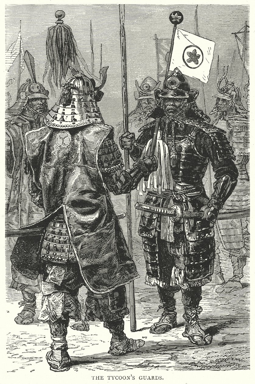 De bewakers van de magnaat (gravure) door English School