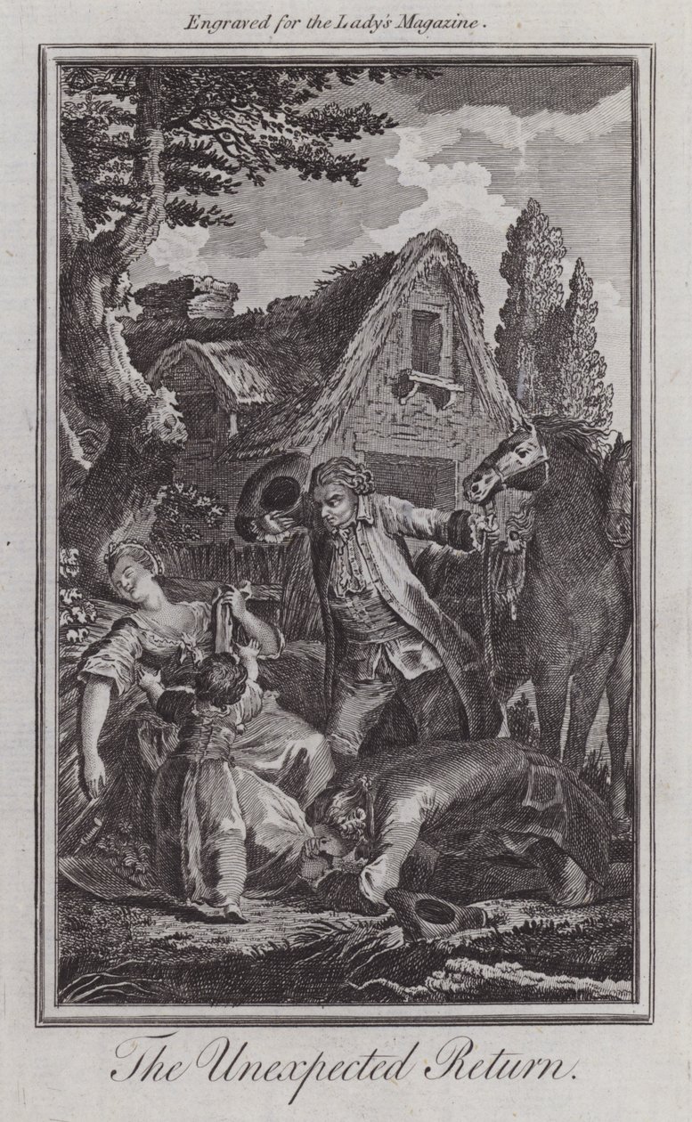 De onverwachte terugkeer (gravure) door English School
