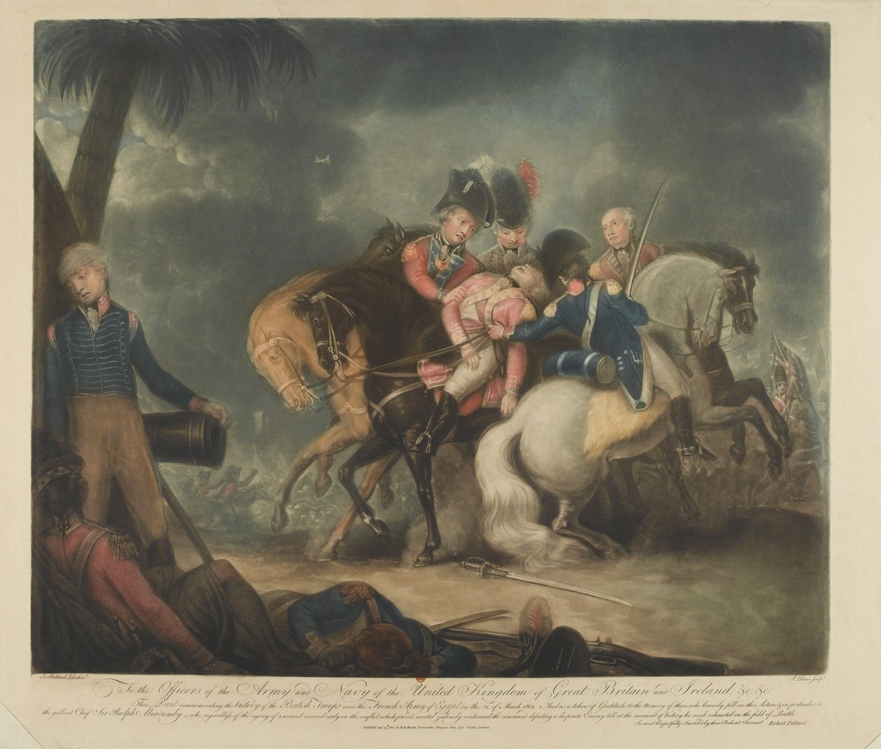 De Overwinning van de Britse Troepen op de Fransen op 21 maart 1801 door English School