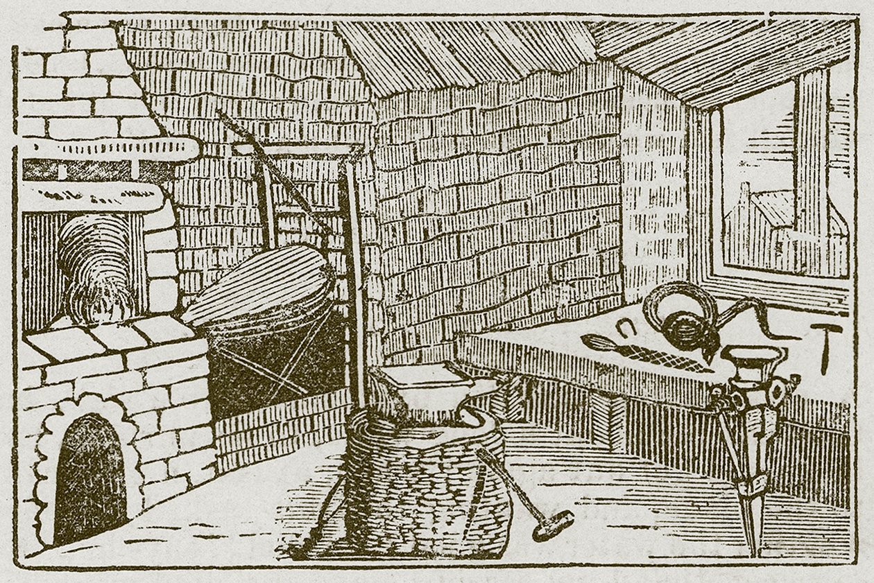 De adder en het bestand (gravure) door English School