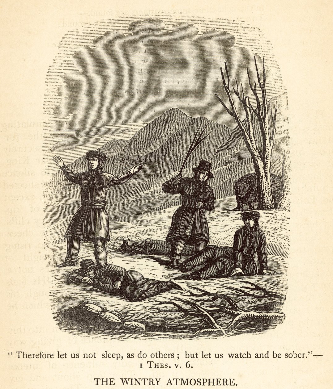 De winterse sfeer (gravure) door English School