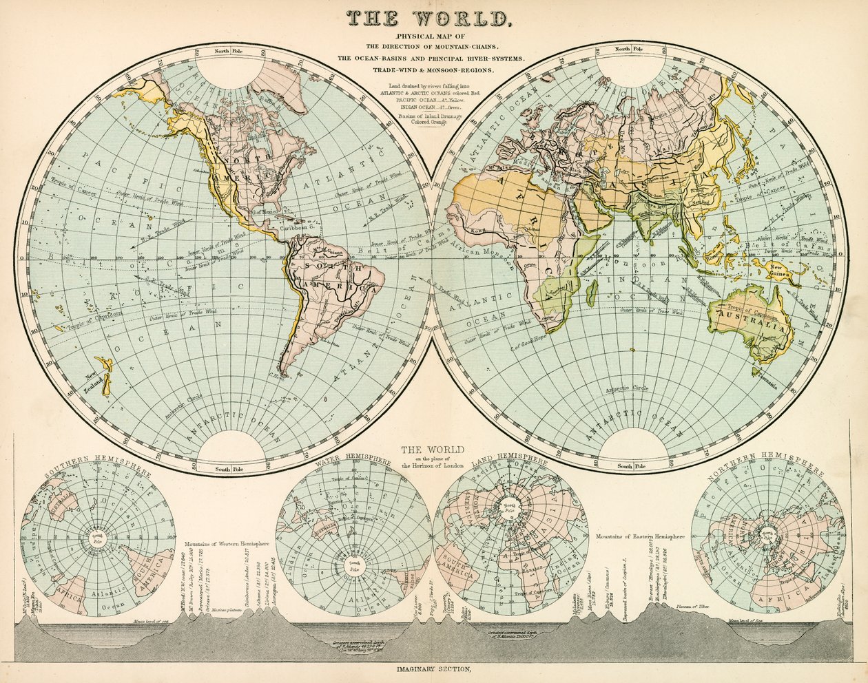 De wereld (kleurenlitho) door English School