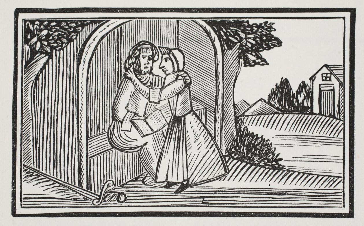 De dood van Guy, illustratie uit Chap-books van de achttiende eeuw door John Ashton, uitgegeven 1882 door English School
