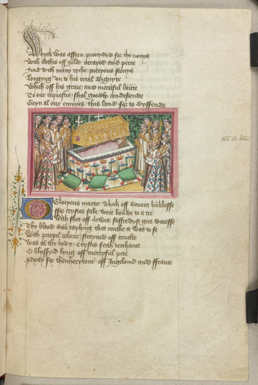 De begrafenis van Edmund in Bury St Edmund