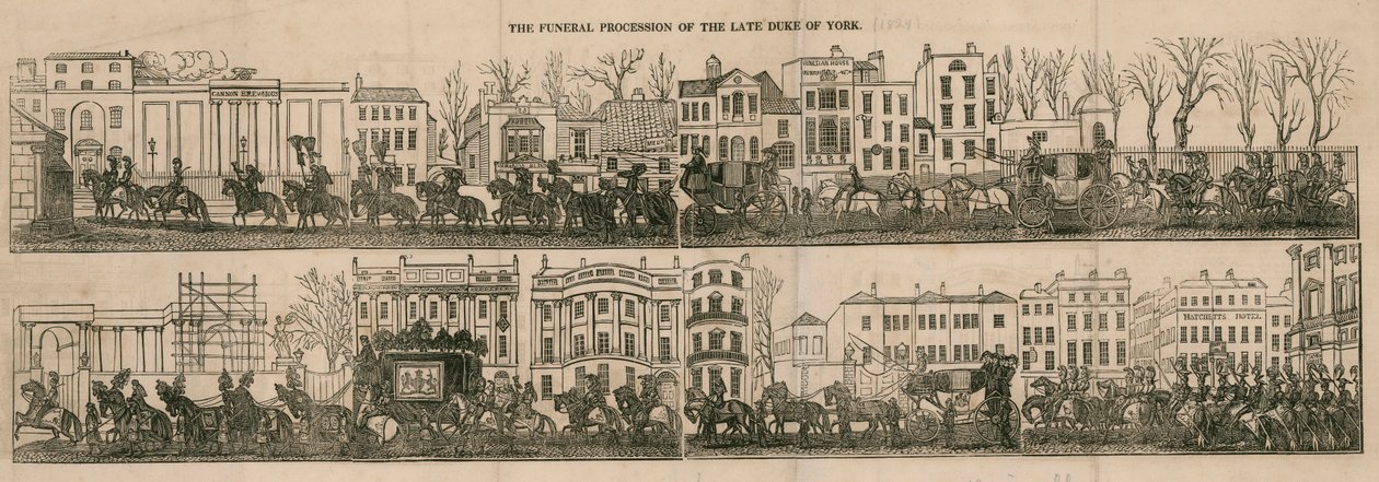 De begrafenisstoet van wijlen de hertog van York door English School