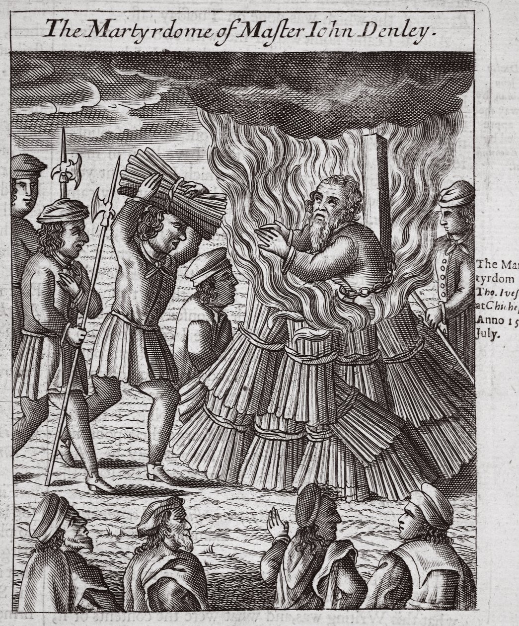 Het martelaarschap van Master John Denley, illustratie uit 